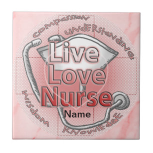 Live love nurse tile