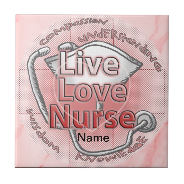 Live love nurse tile (Front)