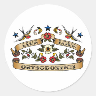 Live Love Orthodontics Classic Round Sticker