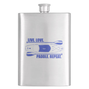 Live Love Paddle Repeat Hip Flask