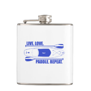 Live Love Paddle Repeat Hip Flask