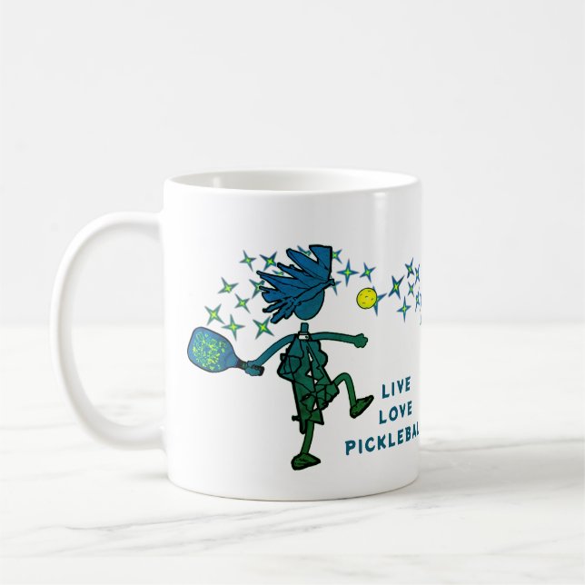 LIVE LOVE PICKLEBALL COFFEE MUG (Left)