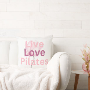 Live Love Pilates Lotus Wellness Calm Gift for Her Cushion