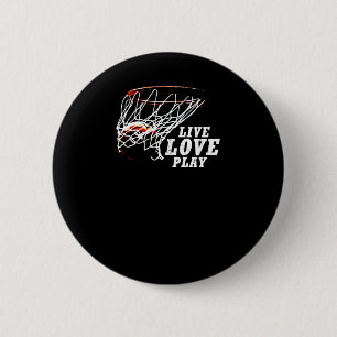 Live Love Play Basketball By Subgirl  6 Cm Round Badge