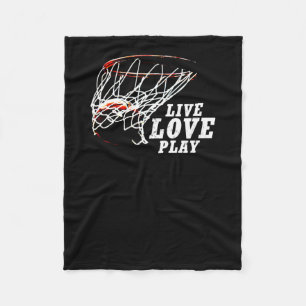 Live Love Play Basketball By Subgirl Fleece Blanket