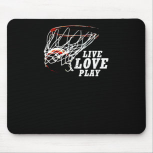 Live Love Play Basketball By Subgirl Mouse Mat