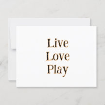 Live love play black orange sports player modern q