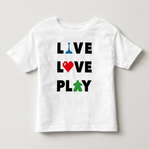 Live, Love, Play Black Text Toddler Shirt
