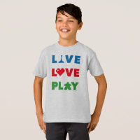 Live, Love, Play Colourful Boys Shirt