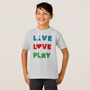 Live, Love, Play Colourful Boys Shirt