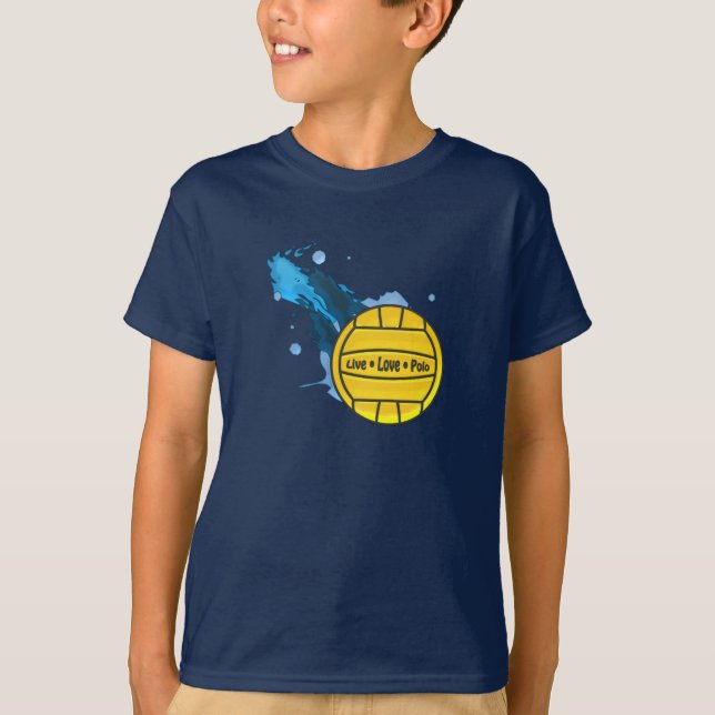 Live Love Polo - Water Polo Kids Dark Tees (Front)