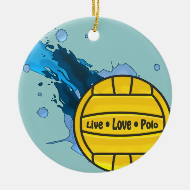 Live Love Polo - Water Polo Ornament (Front)