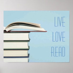 "Live, Love, Read" Book Poster