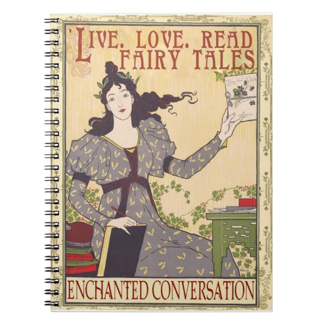 Live. Love. Read Fairy Tales Notebook (Front)