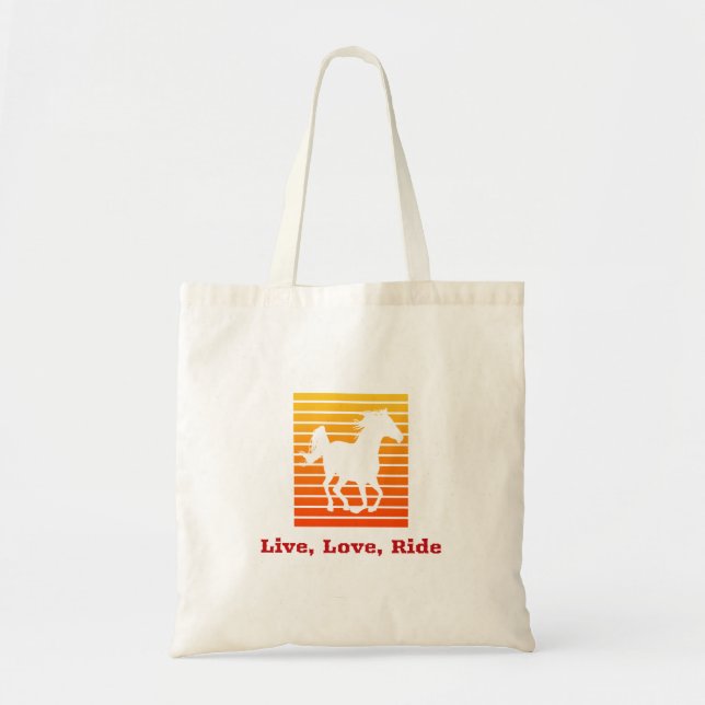Live Love Ride Horse   Tote Bag (Front)