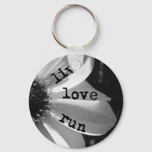 Live Love Run by Vetro Jewellery and Designs Key Ring