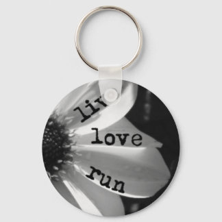 Live Love Run by Vetro Jewellery and Designs Key Ring