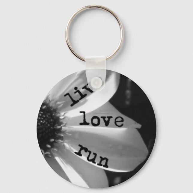 Live Love Run by Vetro Jewellery and Designs Key Ring (Front)