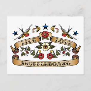 Live Love Shuffleboard Postcard