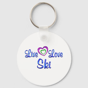 Live Love Ski Key Ring