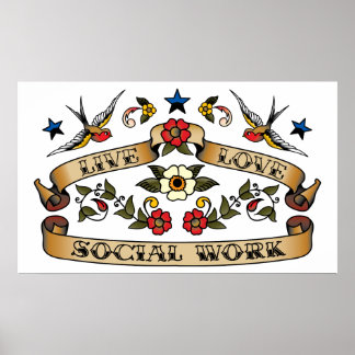 Live Love Social Work Poster