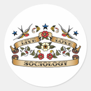Live Love Sociology Classic Round Sticker