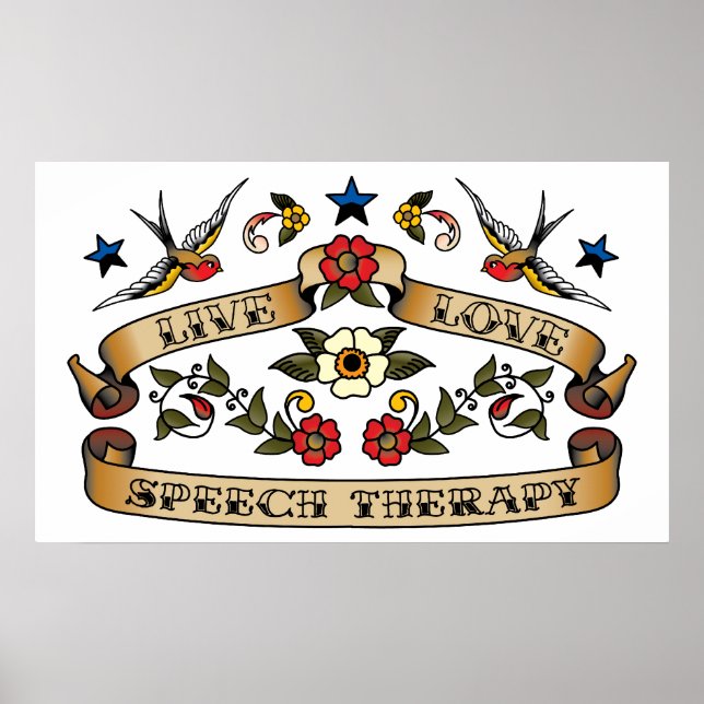 Live Love Speech Therapy Poster (Front)