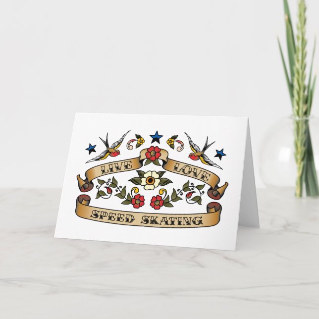 Live Love Speed Skating Card (Front)