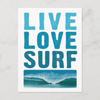 Live, Love, Surf Postcard