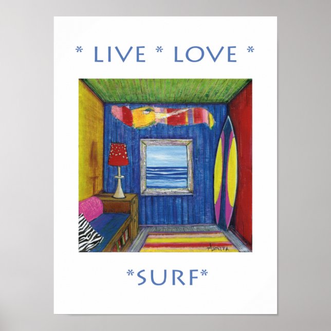 Live Love Surf Poster (Front)