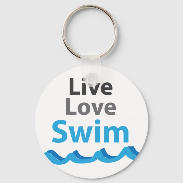 Live_Love_Swim Key Ring (Front)