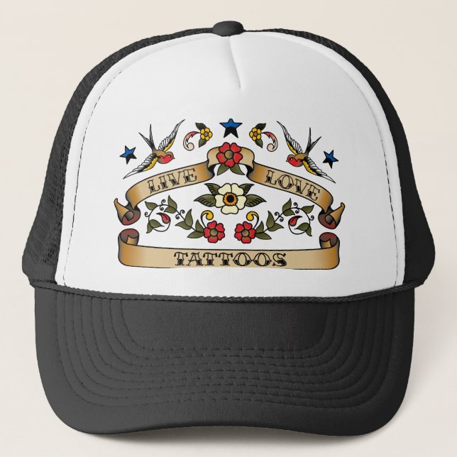 Live Love Tattoos Trucker Hat (Front)