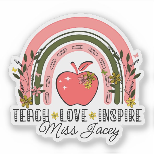 Live Love Teach Rainbow Teacher Appreciation  (Front)
