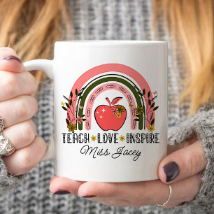 Live Love Teach Rainbow Teacher Appreciation Coffee Mug
