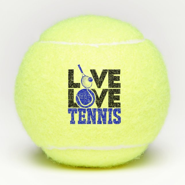 Live LOVE Tennis Blue Tennis Ball (Front)