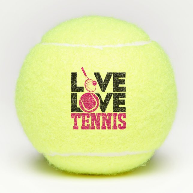 Live LOVE Tennis Pink Tennis Ball (Front)