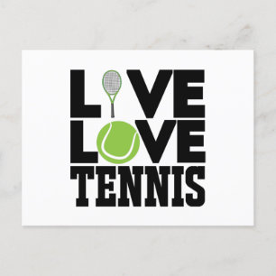 Live love Tennis Postcard
