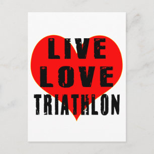 Live Love Triathlon Postcard