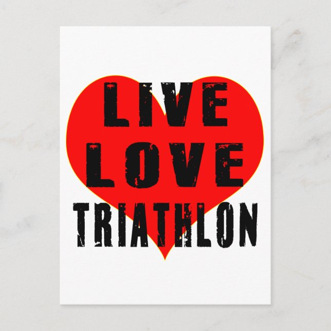 Live Love Triathlon Postcard (Front)
