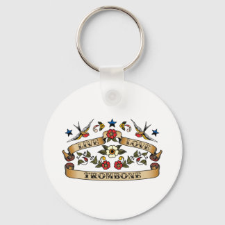 Live Love Trombone Key Ring