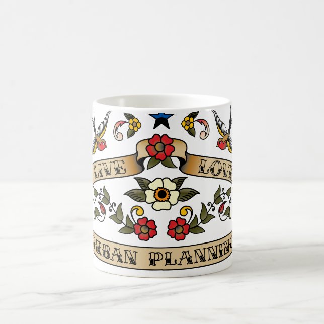 Live Love Urban Planning Coffee Mug (Center)