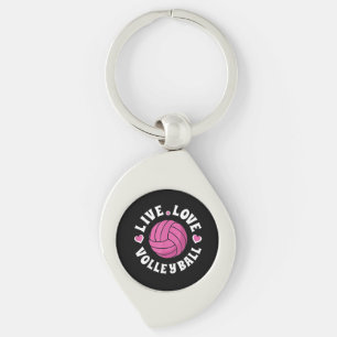 Live Love Volleyball For Women Girls Volleyball Fa Key Ring