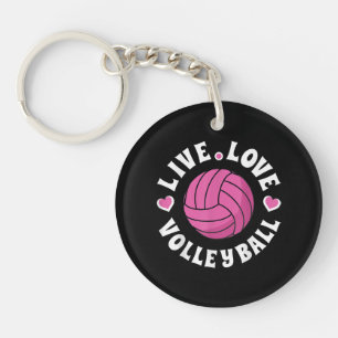Live Love Volleyball For Women Girls Volleyball Fa Key Ring