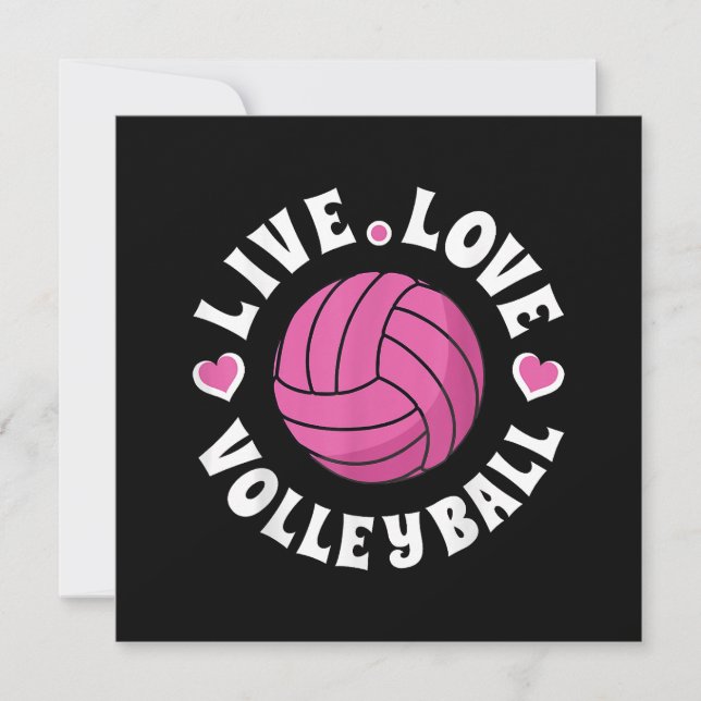 Live Love Volleyball For Women Girls Volleyball Fa Thank You Card (Front)