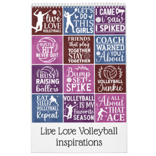 Live Love Volleyball inspirations Calendar