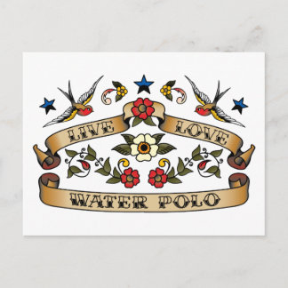Live Love Water Polo Postcard