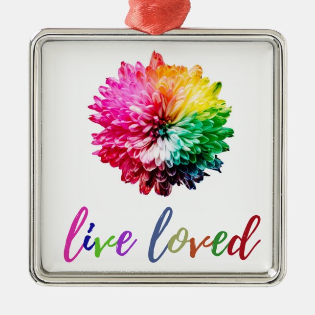 Live Loved Square Ornament (Front)