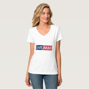 LIVE MAD – Bold Minimal Modern Typography Design T-Shirt