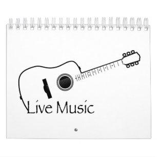 Live Music Acoustic Guitar Calendar