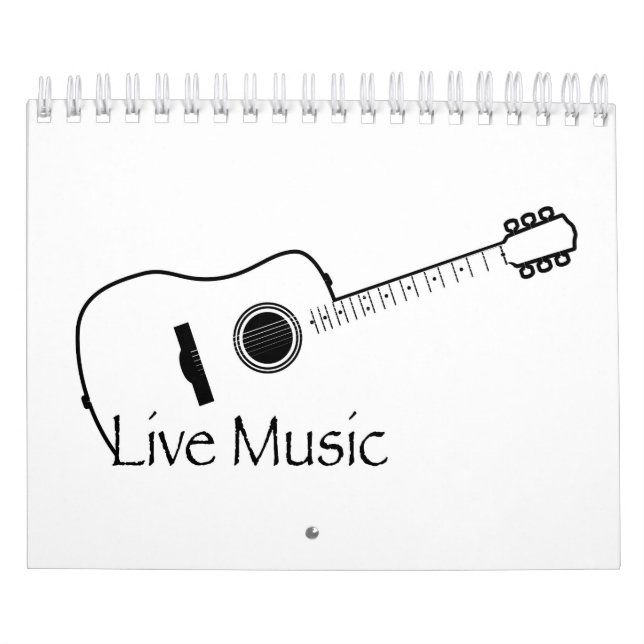 Live Music Acoustic Guitar Calendar (Cover)
